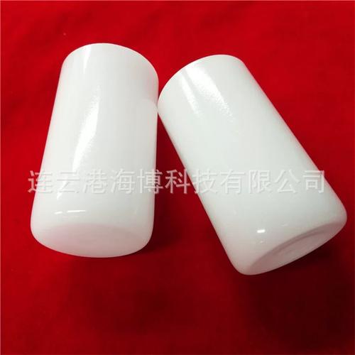 圆柱形熔融加热乳白石英坩埚